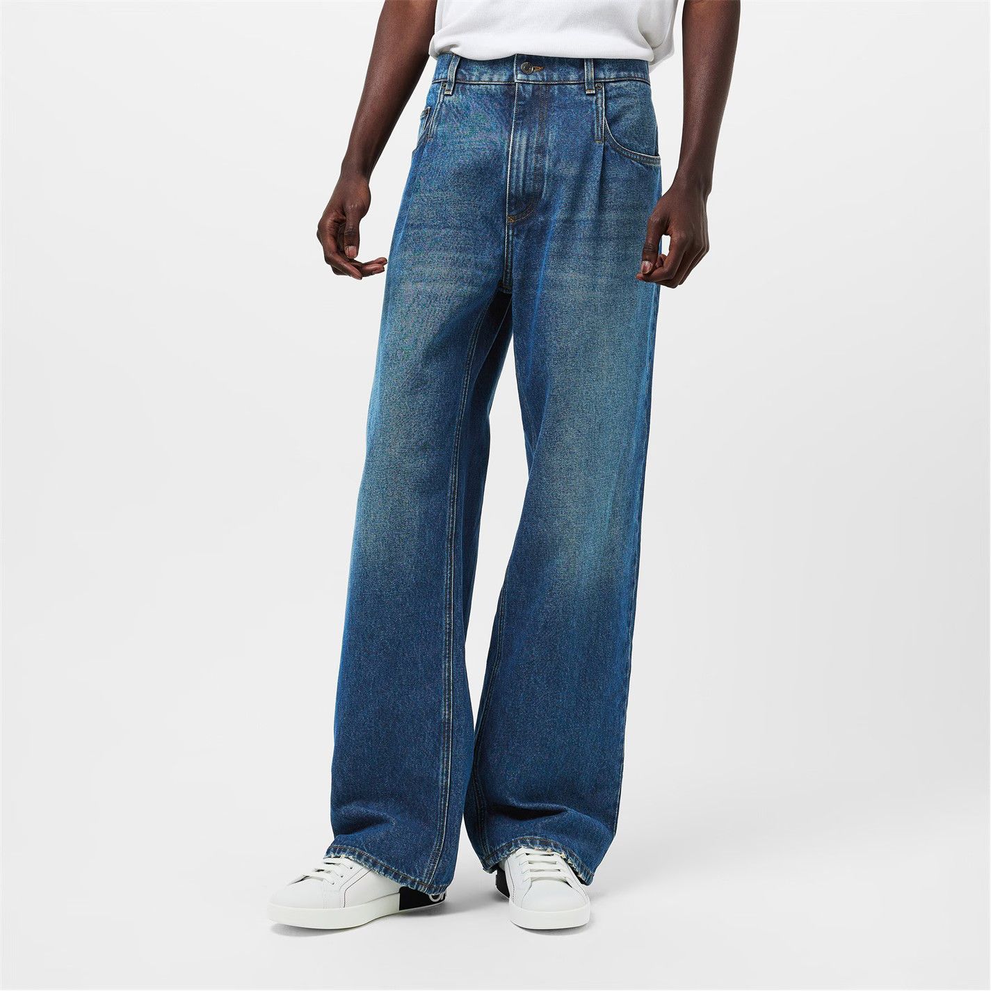 Dolce & Gabbana o1g2r1mq0426 Relaxed Straight Leg Jeans in Blue Size US 30 / EU 46 - 3 Thumbnail