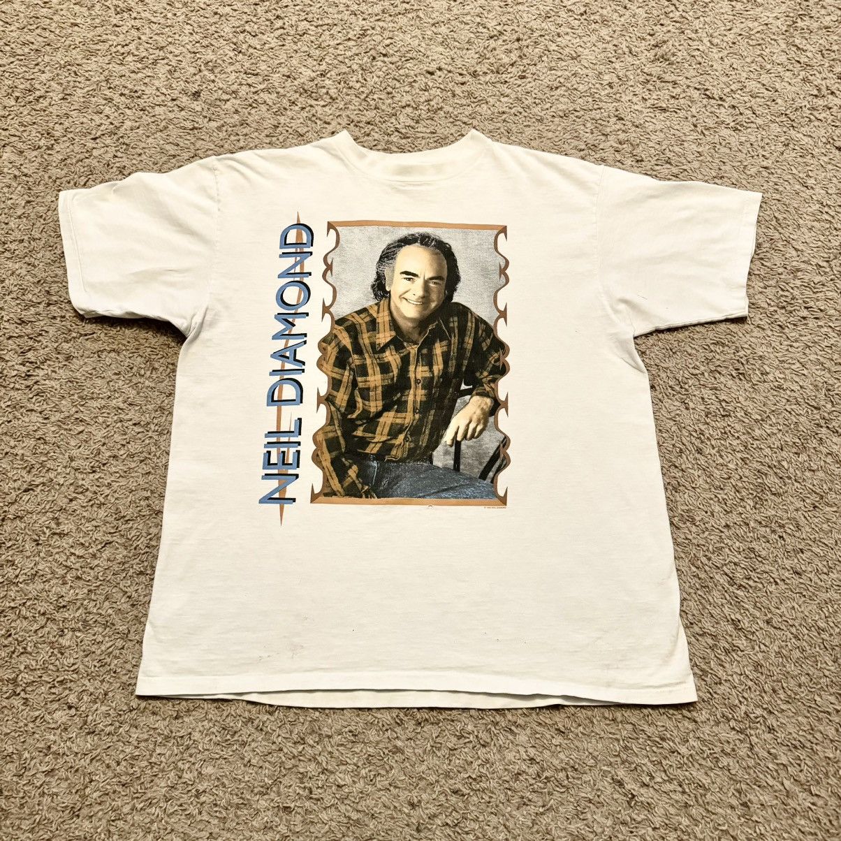 Band Tees VINTAGE NIEL DIAMOND TOUR TEE! Size US XL / EU 56 / 4 - 2 Thumbnail