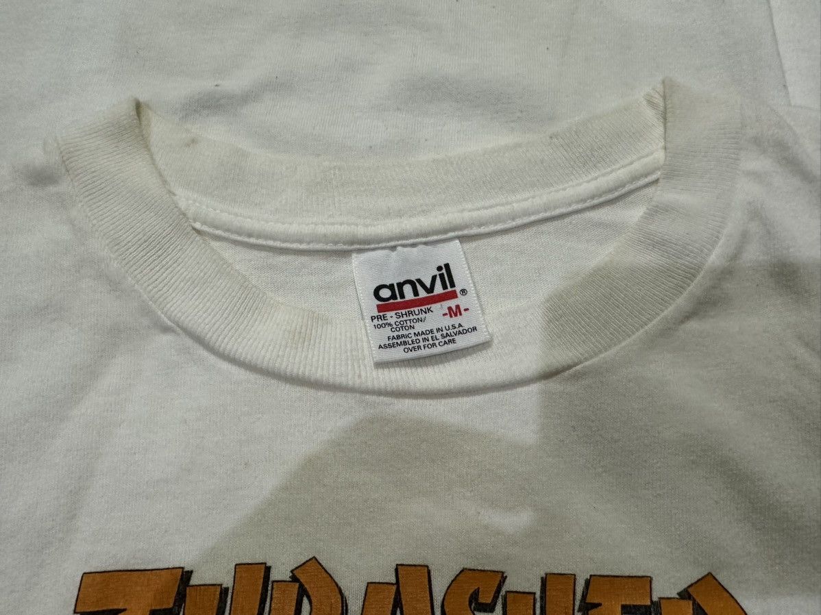 Thrasher Vintage 1990’s Thrasher Pushead Skateboard Anvil USA TShirt Size US M / EU 48-50 / 2 - 8 Thumbnail
