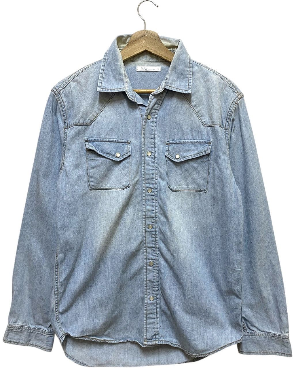 If Six Was Nine Bull Denim Jeans Shirt Button Up Size US S / EU 44-46 / 1 - 1 Thumbnail