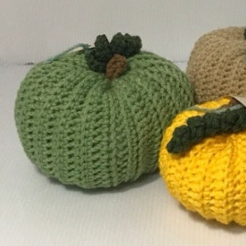 Handmade NWT Handmade Crocheted Pumpkin Set of 3 by Dawny Size ONE SIZE - 2 Thumbnail