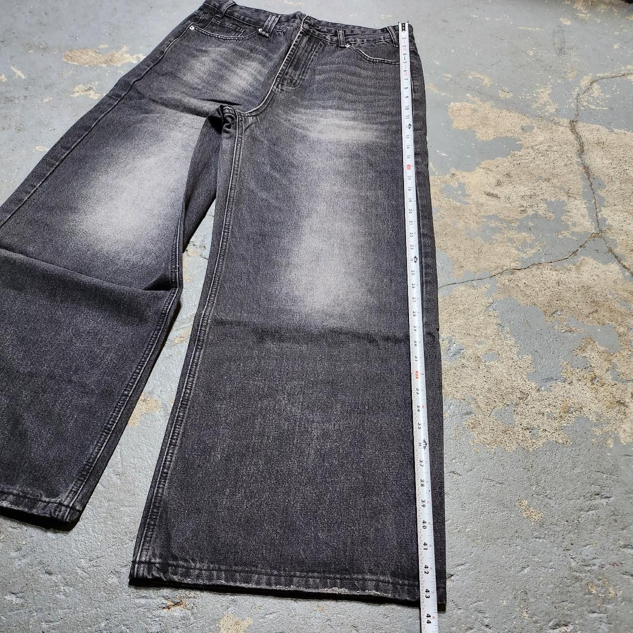 Japanese Brand Baggy Loose Fit Grey Faded Jeans Size US 32 / EU 48 - 6 Thumbnail