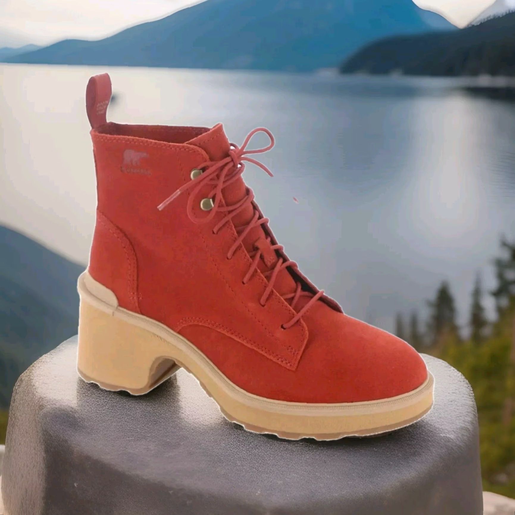 SOREL VINTAGE NWOT Sorel Hi-Line Boots Women Orange Waterproof Lace-Up 9 Hallmark: Mid-Calf? Size US 9 / IT 39 - 2 Thumbnail