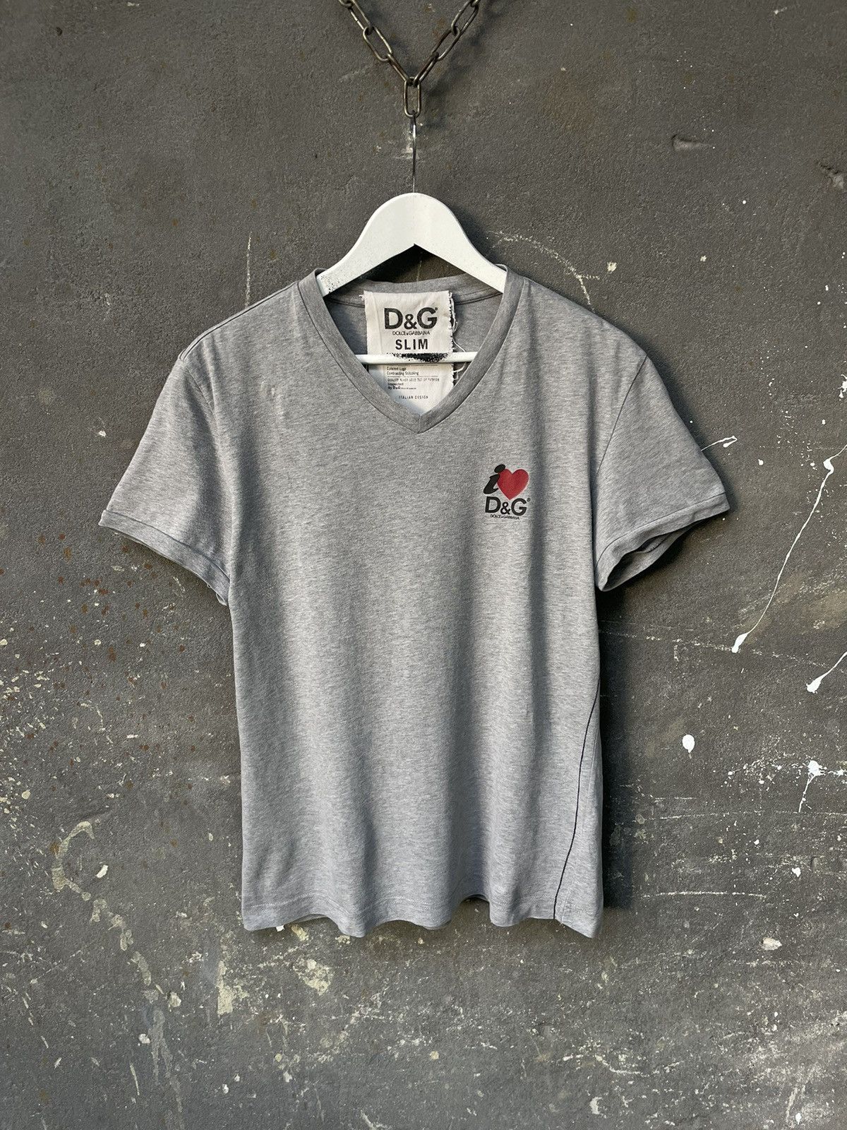 Dolce & Gabbana × Vintage Vintage Dolce & Gabbana ‘I Love❤️ DG’ T-Shirt 90’s Y2K Size US XL / EU 56 / 4 - 1 Thumbnail