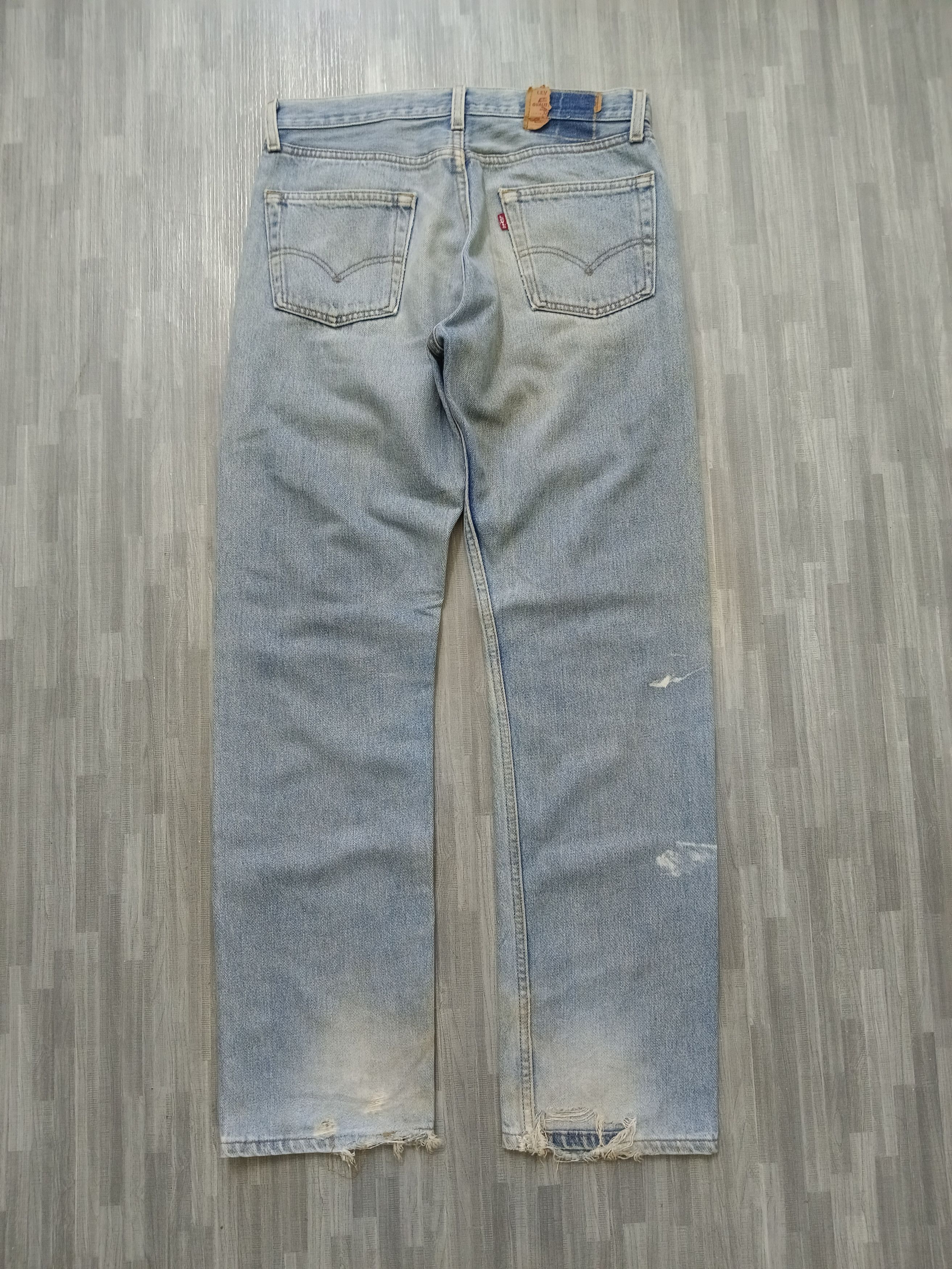 Levi's Vintage Clothing × Vintage SICK DISTRESSED LEVIS 501 90s DENIM PANTS Size US 30 / EU 46 - 3 Thumbnail