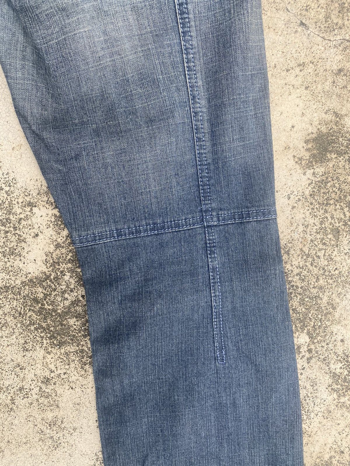 If Six Was Nine × Le Grande Bleu (L.G.B.) × Marithe + Francois Girbaud Flare Jeans Marithe Francois Girbaud Faded Denim Jeans Size US 34 / EU 50 - 19 Thumbnail