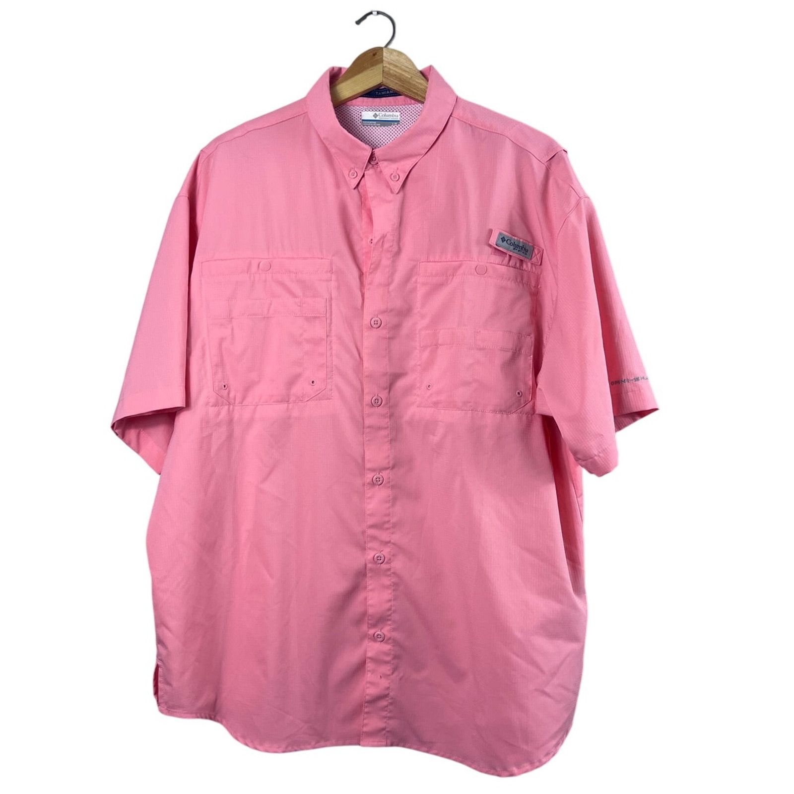 Columbia Men's Pink Columbia Tamiami Button Up Shirt L Size US L / EU 52-54 / 3 - 1 Thumbnail