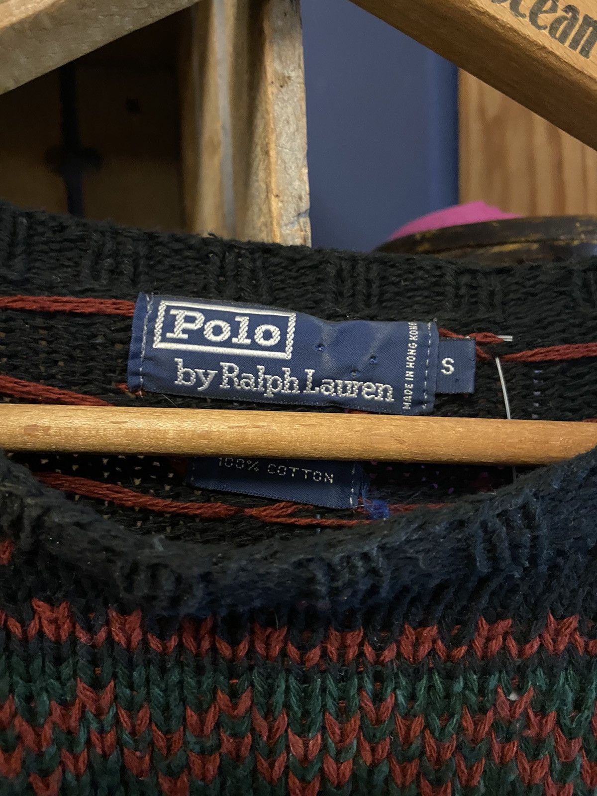 Designer × Polo Ralph Lauren × Vintage Vintage 90s Polo Ralph Lauren Birds Eye Deer Knit Sweater Size US S / EU 44-46 / 1 - 3 Thumbnail