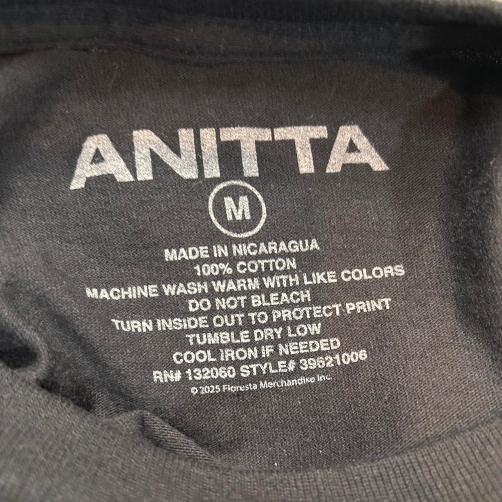 Band Tees × Rap Tees Anitta Rap Style Graphic Tee. Size Medium Size US L / EU 52-54 / 3 - 4 Thumbnail