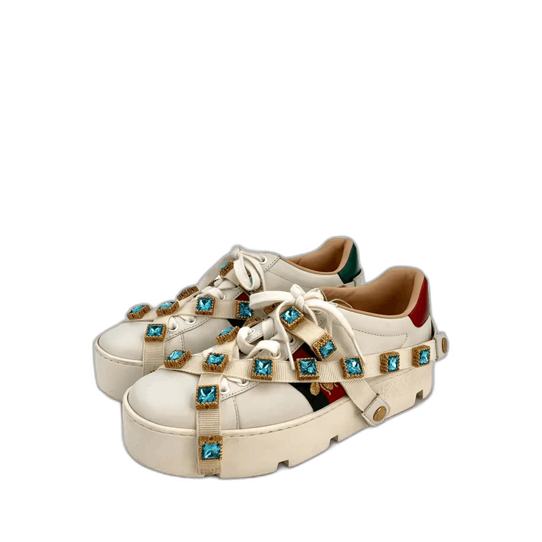 Gucci Gucci Ace Series White Casual Platform Sneakers Size US 8 / IT 38 - 1 Thumbnail