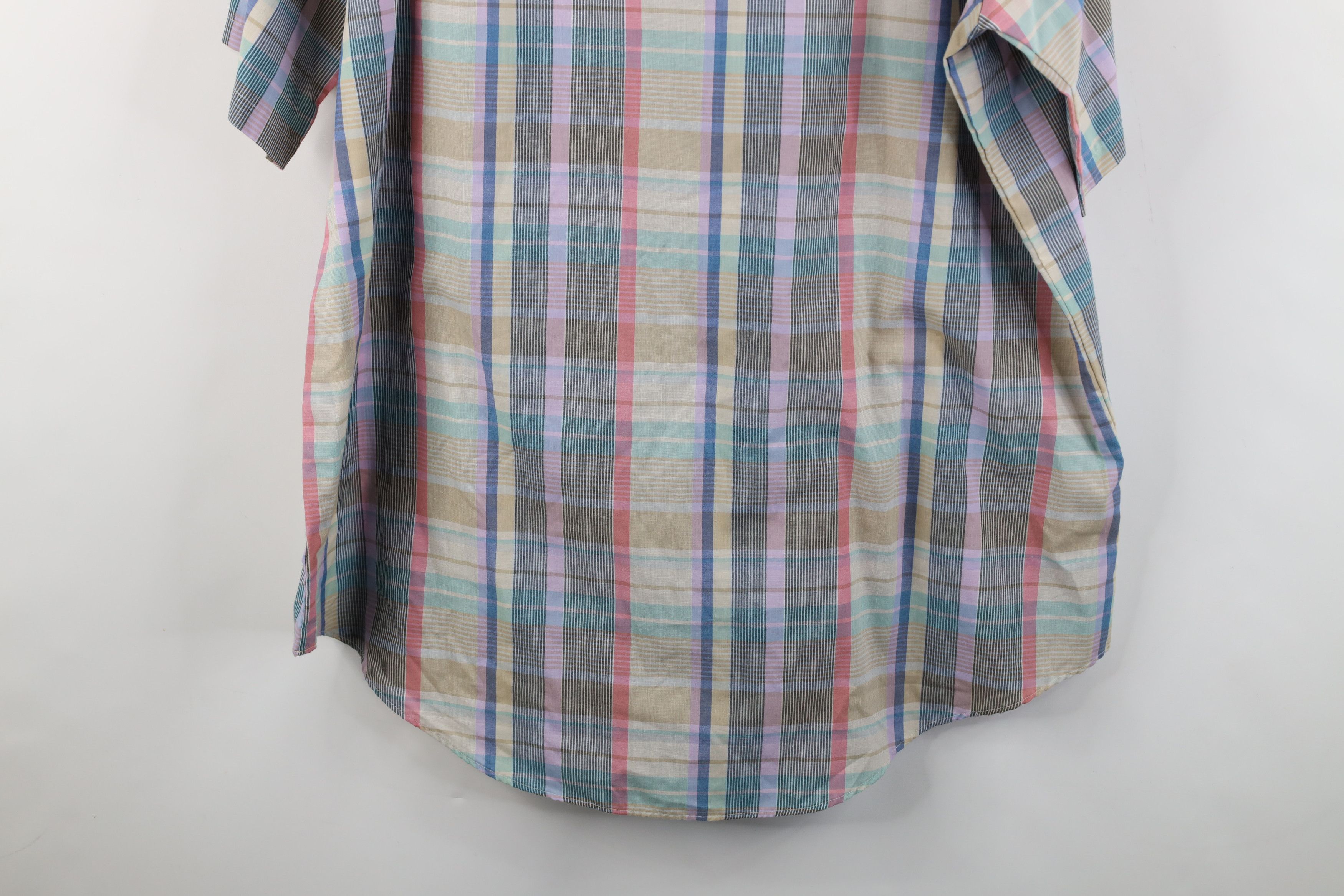 Vintage Vintage 70s Madras Single Needle Short Sleeve Button Shirt Size US XXL / EU 58 / 5 - 11 Thumbnail