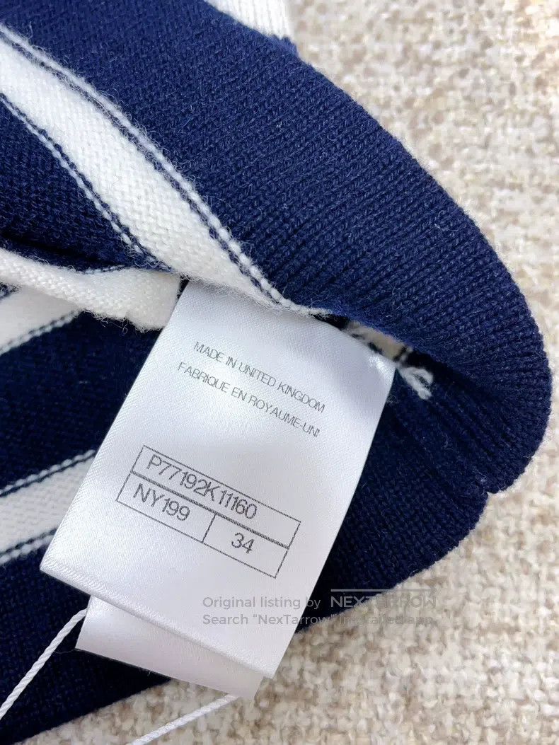 Chanel Chanel Dark blue black and white contrast striped vest Size XXS / US 00 / IT 34 - 5 Thumbnail