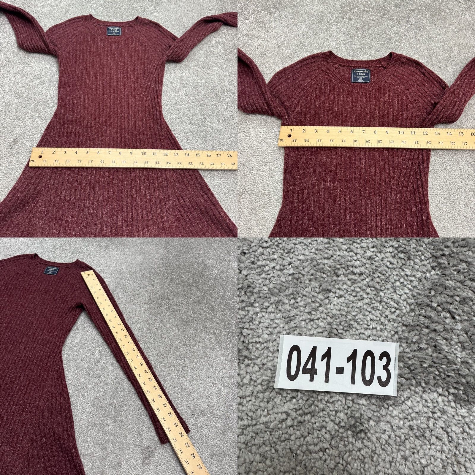 Abercrombie & Fitch VINTAGE Abercrombie & Fitch Ribbed Knit A-Line Mini Sweater Dress Womens XS Petite Red Size XS / US 0-2 / IT 36-38 - 9 Thumbnail