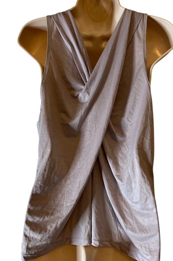 Designer Lululemon Woman's Tank Top Split Crossover Back Purple Sz10 Size L / US 10 / IT 46 - 6 Thumbnail