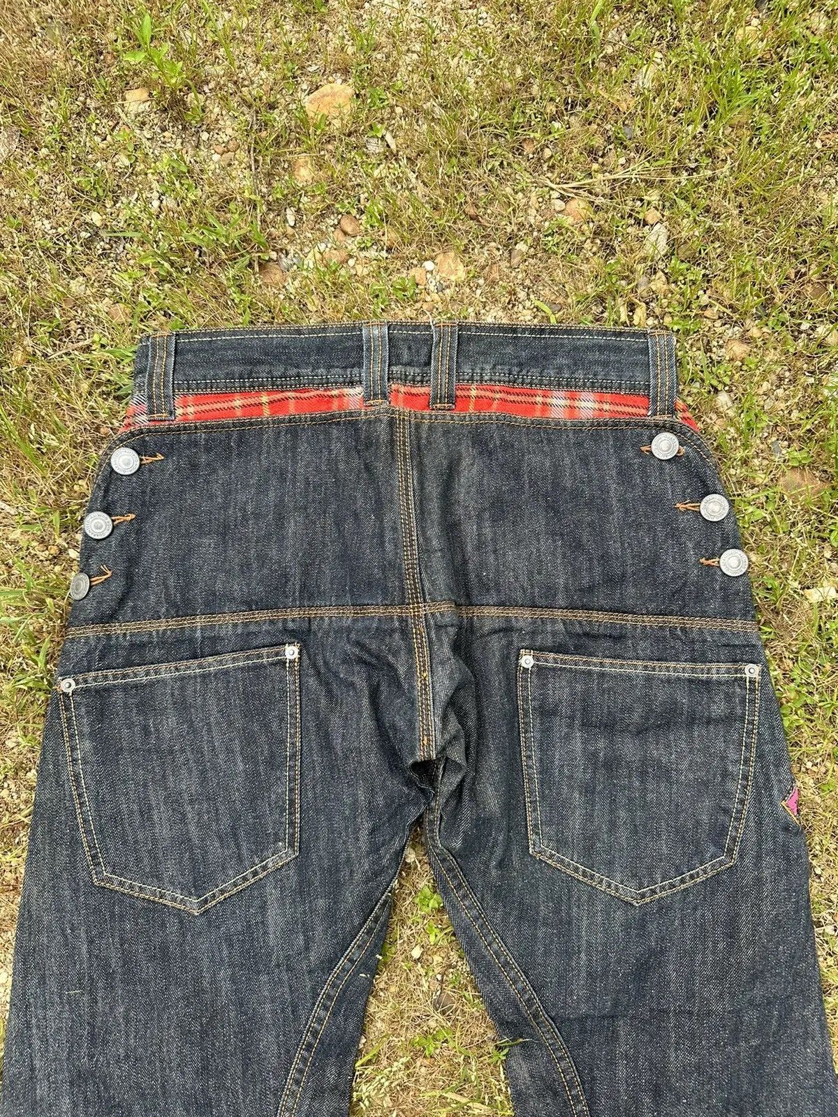 Seditionaries MEMORY SPECIAL JEANS CURVE TWIST LEG CHECK PLAID DENIM PANTS Size US 30 / EU 46 - 12 Thumbnail
