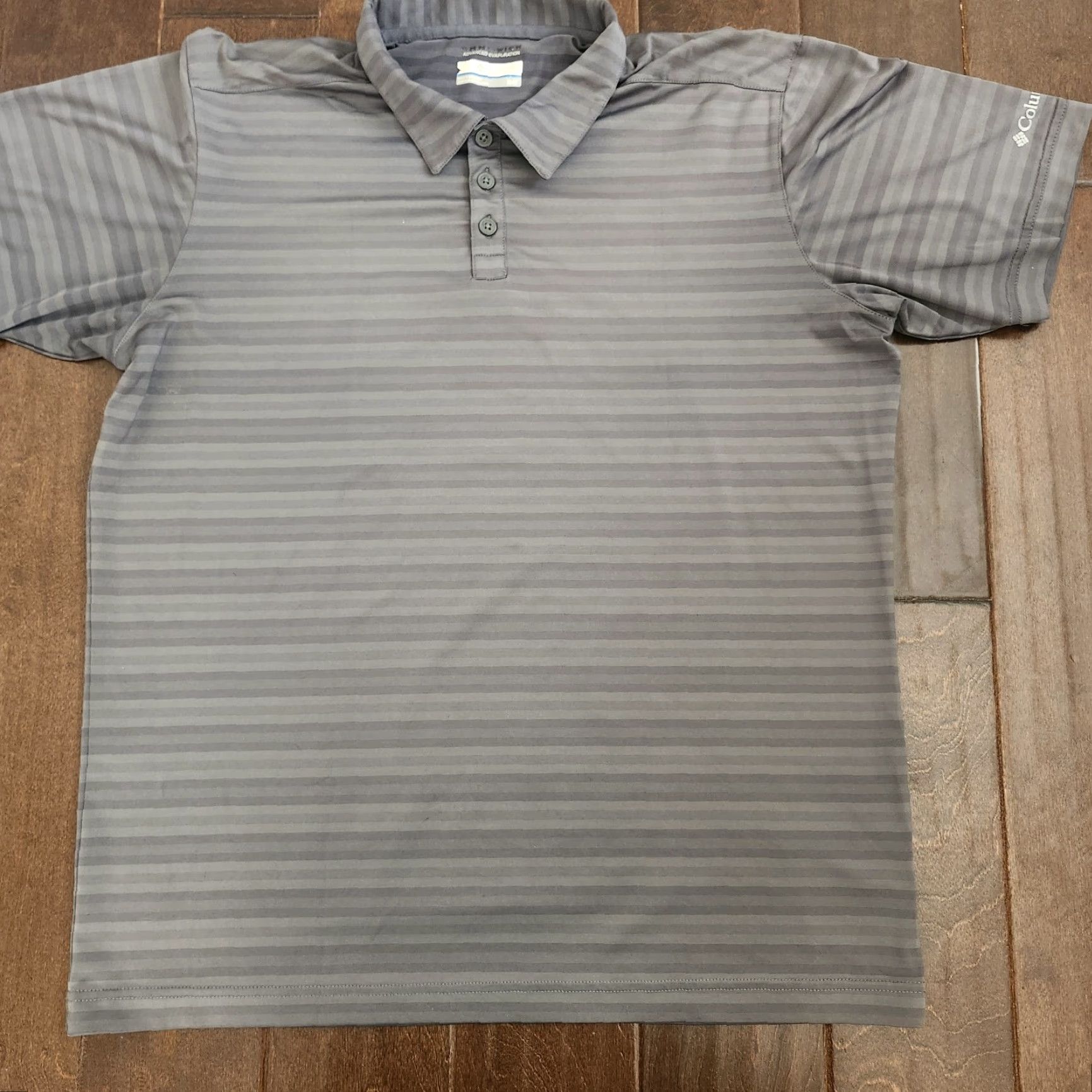 Vintage Columbia Polo Shirt Striped Gray M Omni-Wick Short Sleeve Mens Polo Shirt Casual Activewear Size US M / EU 48-50 / 2 - 3 Thumbnail