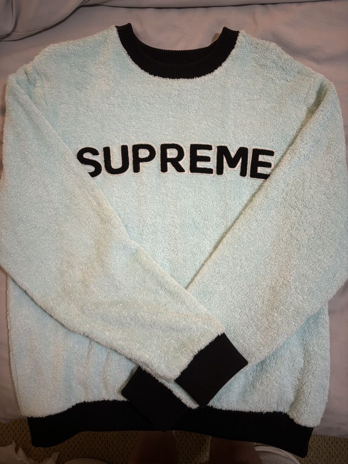 Supreme terry crewneck sale