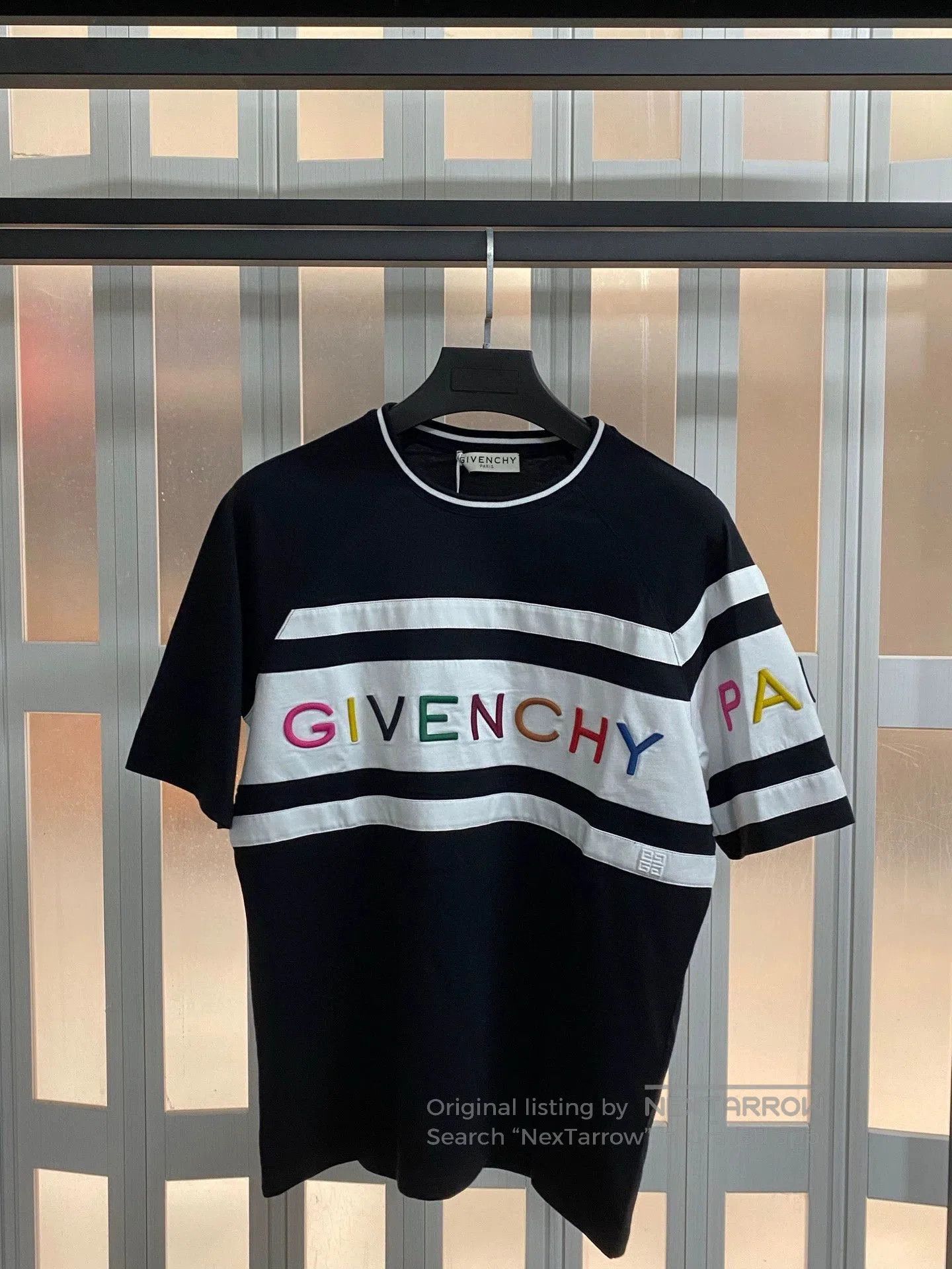 givenchy colorful logo short sleeve t-shirt.
