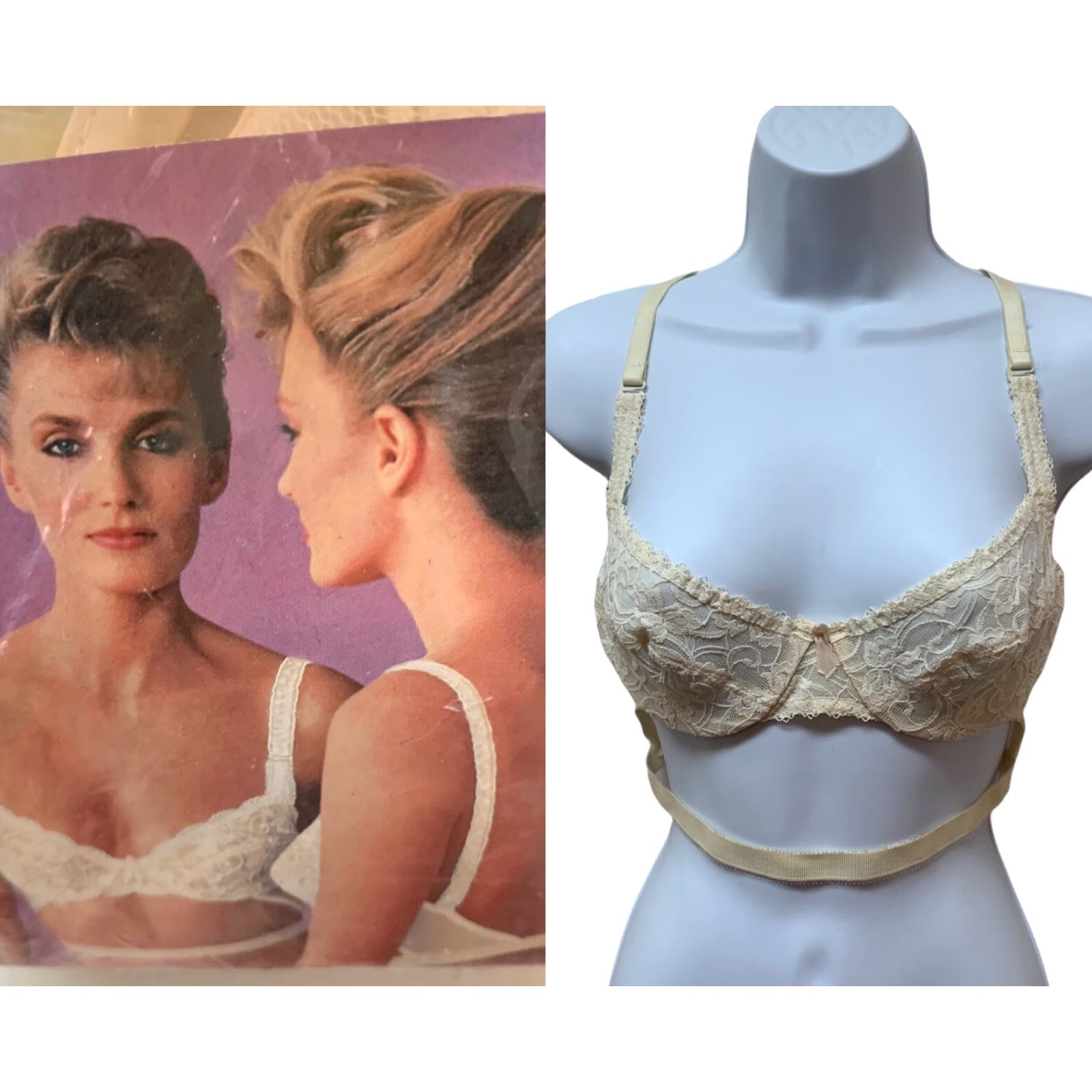 Vintage VINTAGE Young Smoothie Lace Backless Bra Adjustable Size 34B Made in USA NEW NOS Size ONE SIZE - 2 Thumbnail