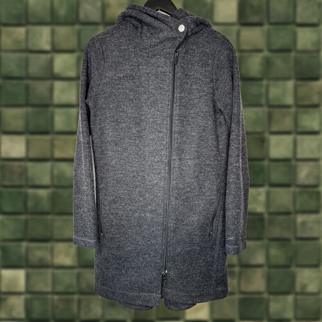 Nike Nike Womens Therma Fit Hooded Long Jacket Gray Full Zip Coat L Wool Tech Size L / US 10 / IT 46 - 1 Thumbnail