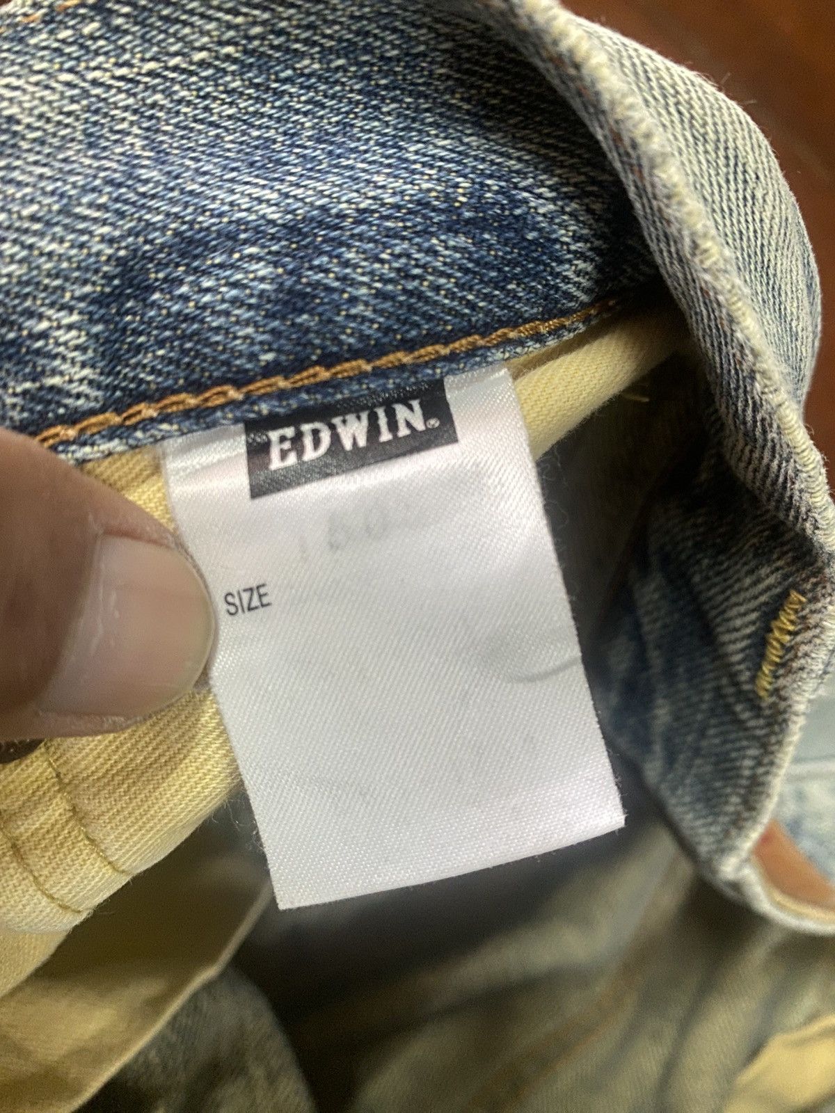 Edwin VINTAGE EDWIN 505 SELVEDGE DISTRESSED DENIM JEANS mud wash Size US 33 - 19 Thumbnail