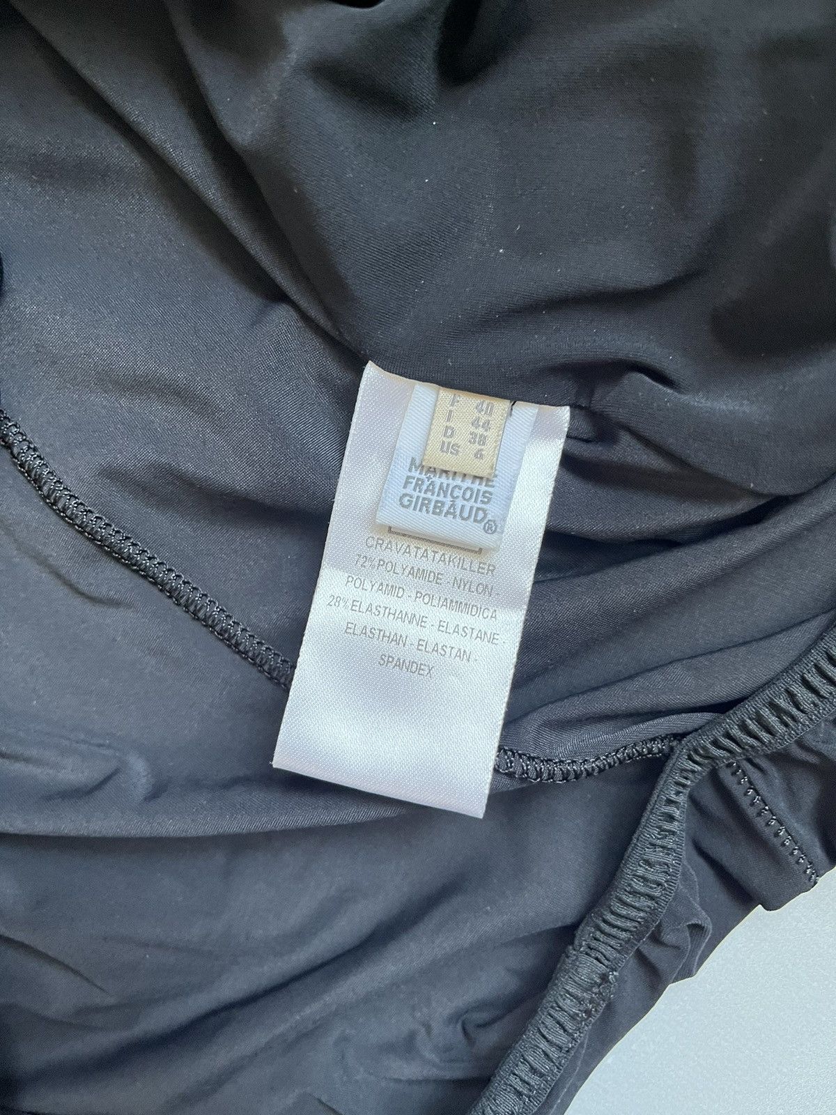 Marithe + Francois Girbaud Marithe Francois Girbaud MFG Women Black Polyamide Blouse Size M / US 6-8 / IT 42-44 - 4 Thumbnail