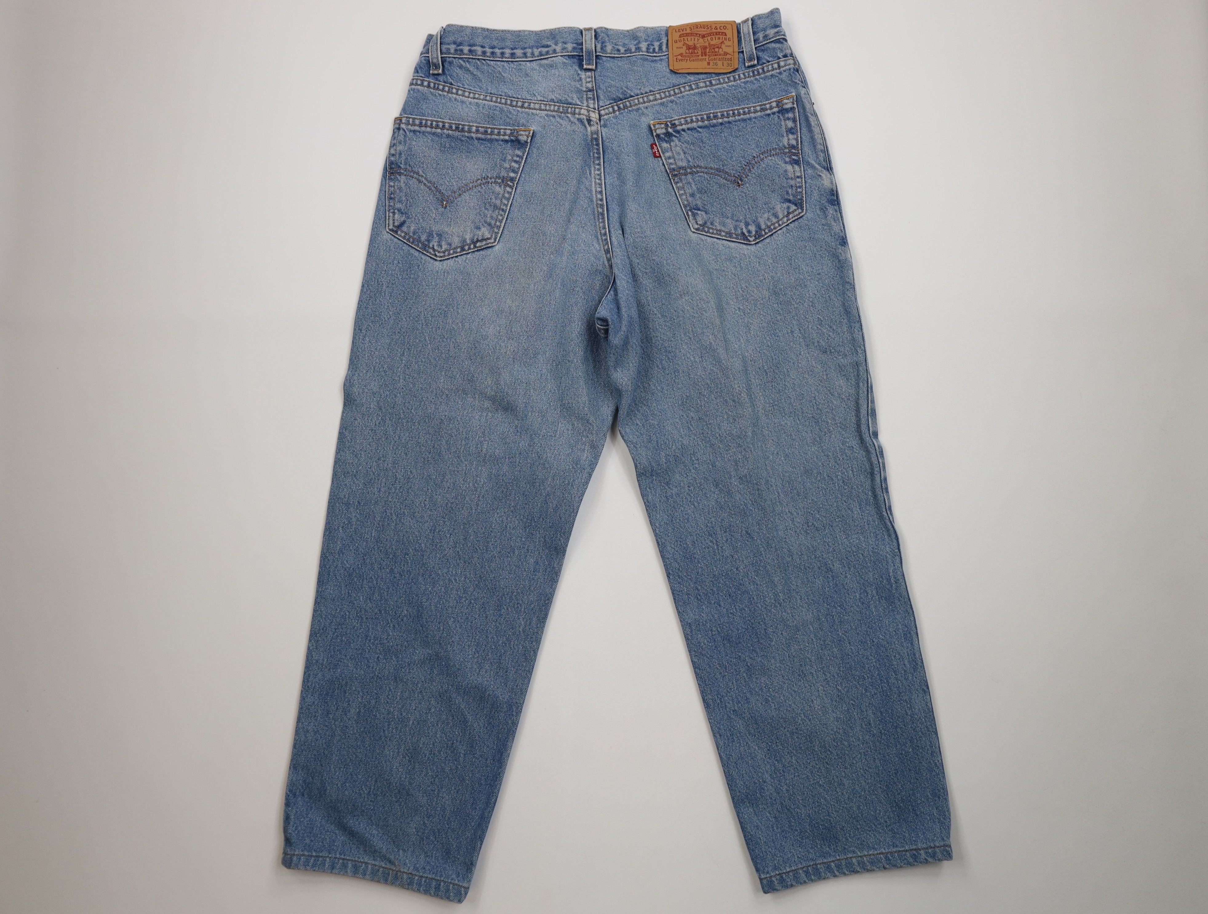 Levi's Vintage Y2K 2002 Levis 468 Relaxed Straight Leg Jeans Blue Size US 36 / EU 52 - 11 Thumbnail