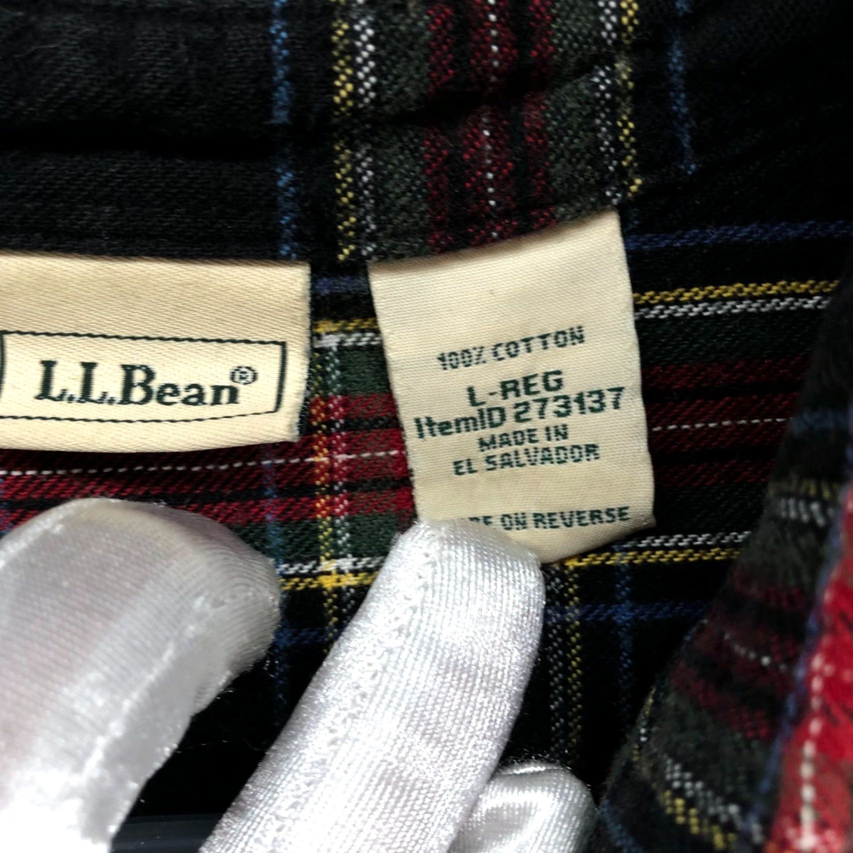 Vintage L.L. Bean Shirt Womens L Red Black Green Holiday Flannel Scotch Plaid Cotton Size L / US 10 / IT 46 - 5 Thumbnail