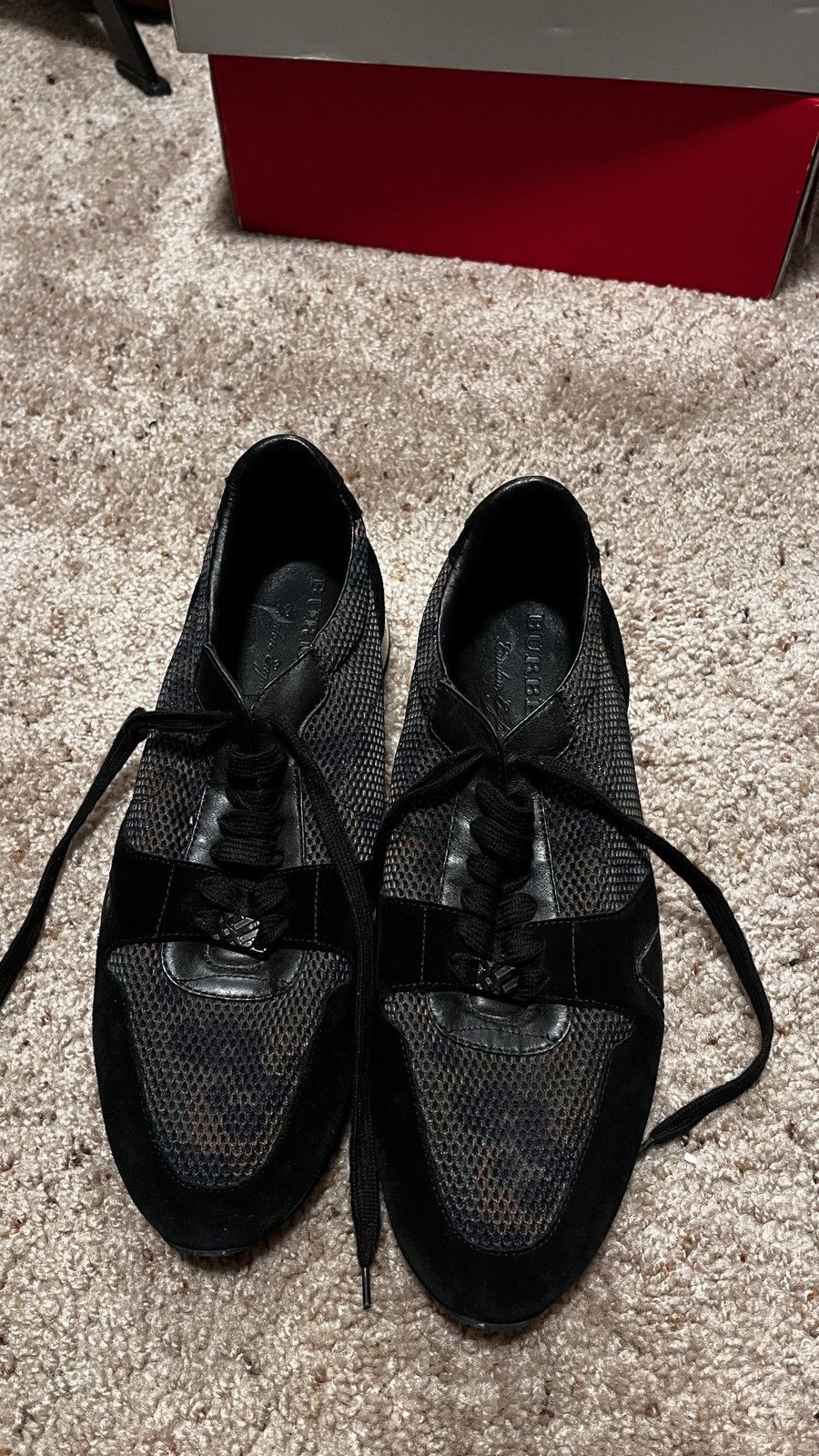 Burberry Burberry Camo Leather trimmed Size US 12 / EU 45 - 1 Thumbnail