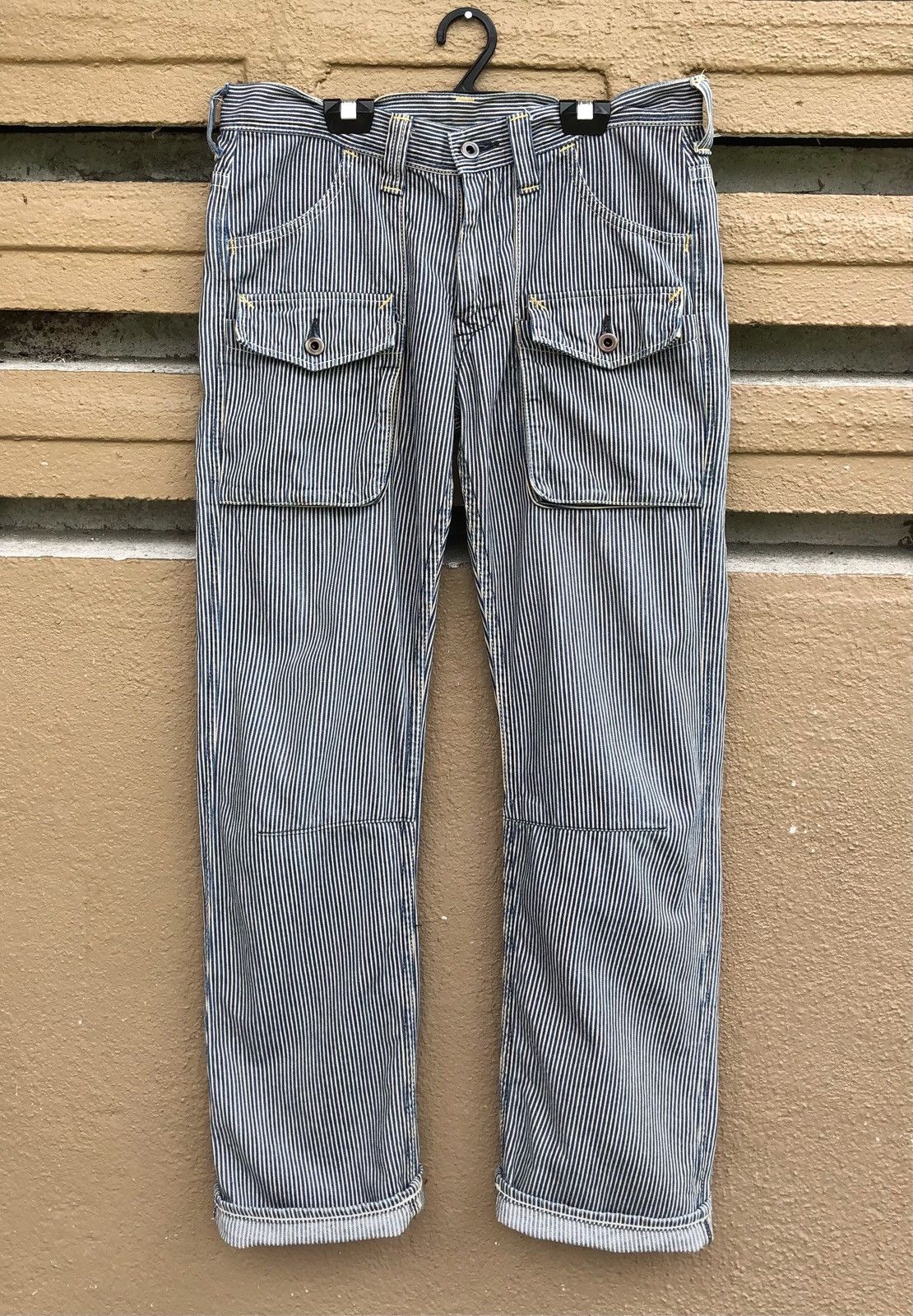 Vintage TROUSERS MEN’S Striped Hikory Bush Pants