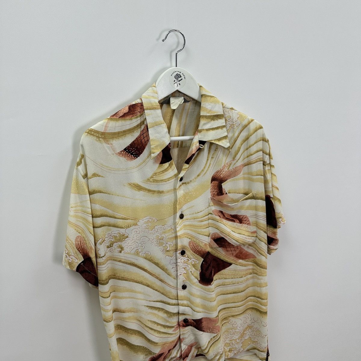 Vintage Vintage 70s Hinahina Koi Carp rare Hawaiian shirt y2k hype Size US M / EU 48-50 / 2 - 4 Thumbnail