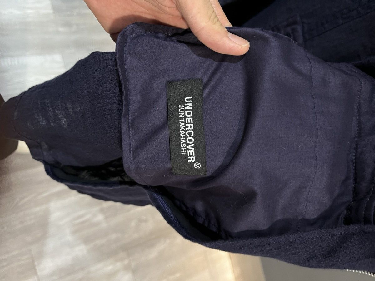 Undercover Undercover Navy linen textured zip up jacket Size US L / EU 52-54 / 3 - 4 Thumbnail
