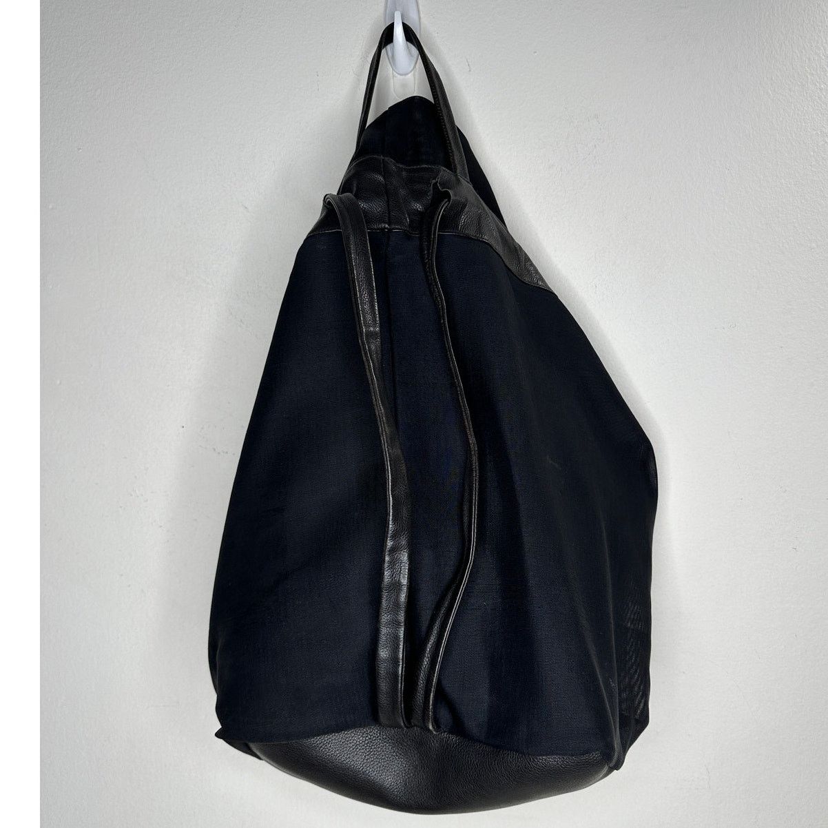 Other Large Black Canvas & Patent Leather Tote Bag Backpack Size ONE SIZE - 5 Thumbnail