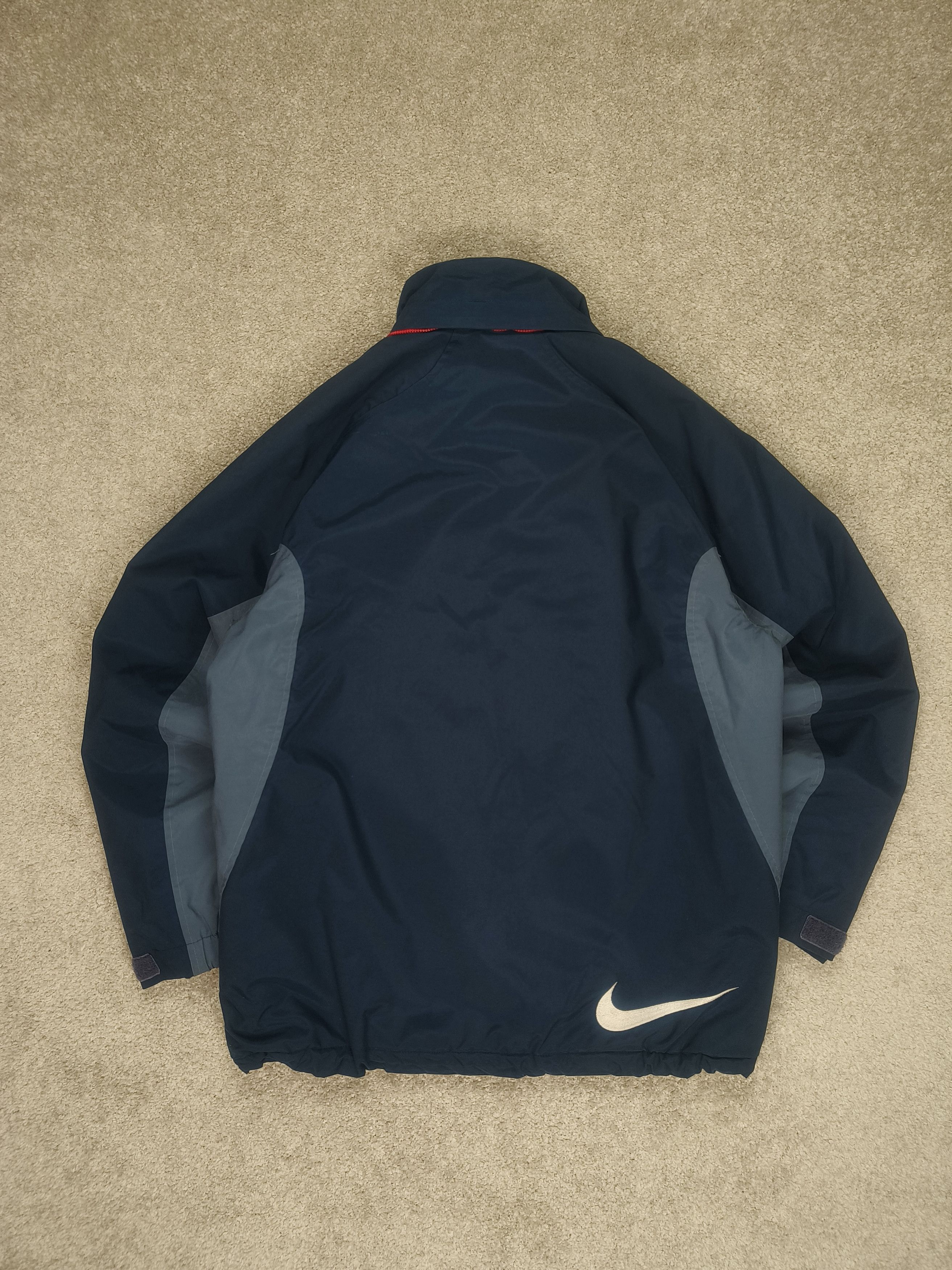 Nike Nike Big Swoosh Navy Blue Gray Full Zip Track Winter Jacket Size US M / EU 48-50 / 2 - 1 Thumbnail