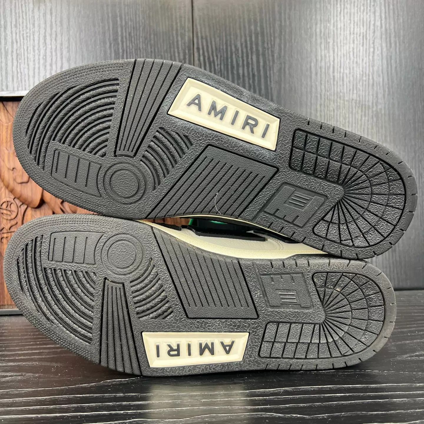 Amiri AMIRI Skel-Top Black & White Sneakers Size US 8.5 / IT 38.5 - 8 Thumbnail