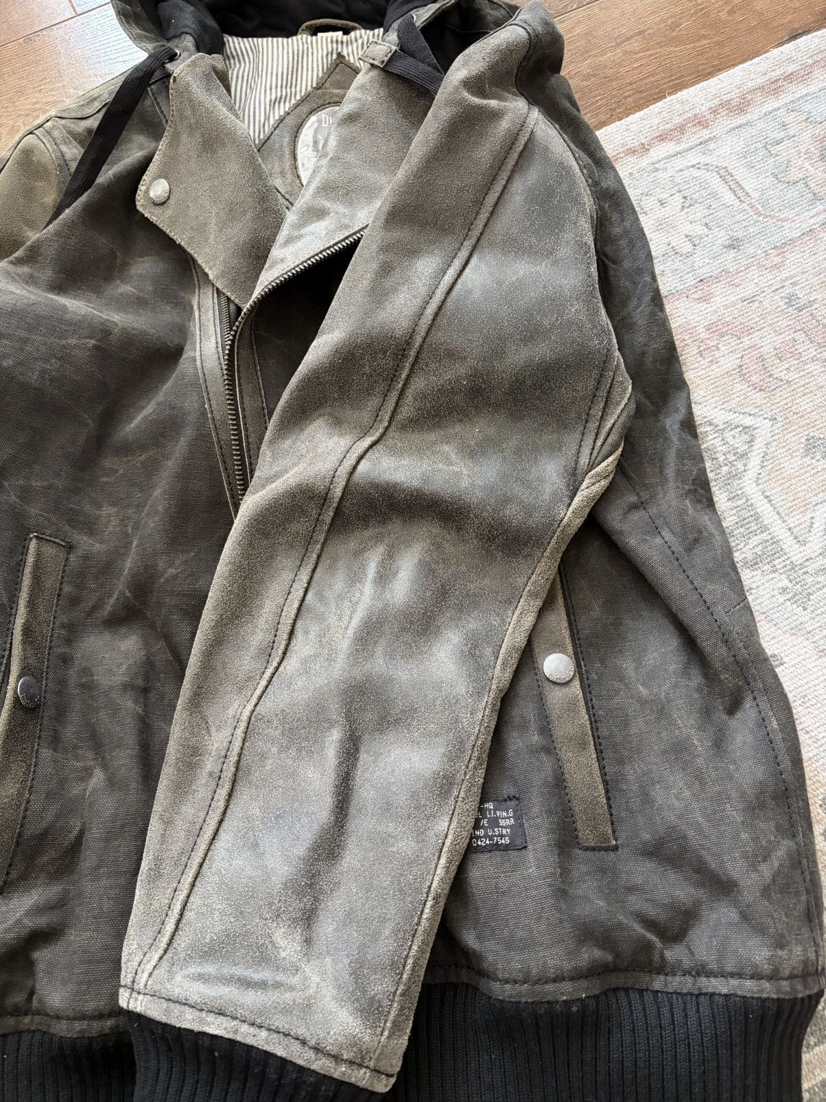 Diesel Diesel Archive Leather Jacket Asymmetric Zip Hooded Biker Size US M / EU 48-50 / 2 - 8 Thumbnail
