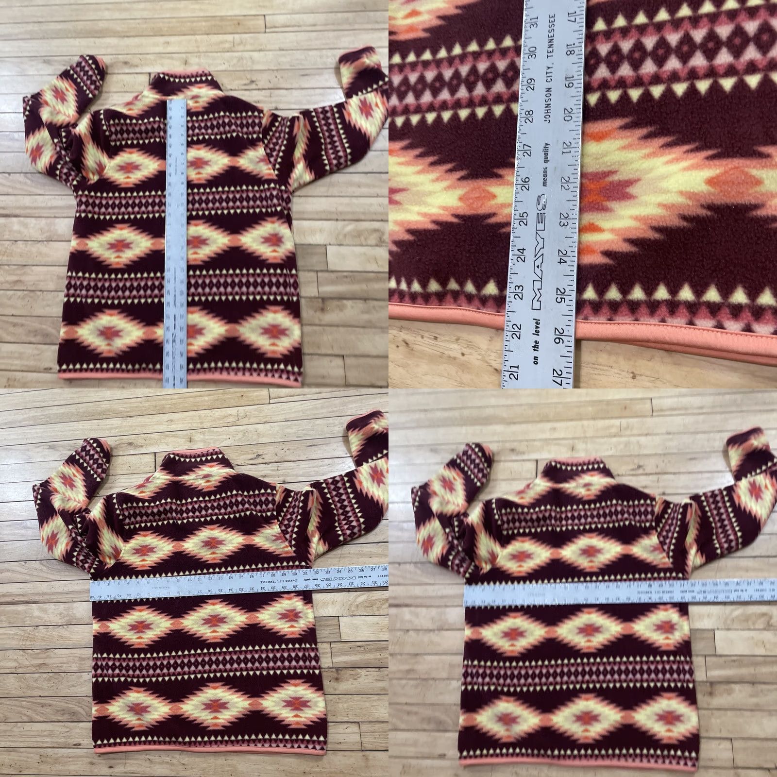 Vintage MASSIVE OUTDOOR Snap Sherpa Fleece Mens S Red Orange Tribal Aztec Southwest Jacket Mens Snap Fleece Outdoor Aztec Southwest Red Sportswear Size US S / EU 44-46 / 1 - 8 Thumbnail