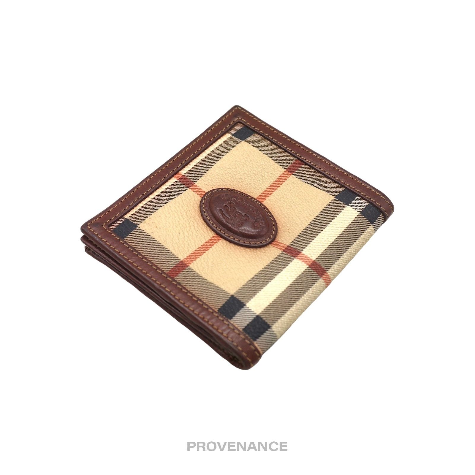 Burberry 🔴 Burberry ID Bifold Wallet - Nova Haymarket Check Brown Size ONE SIZE - 4 Thumbnail