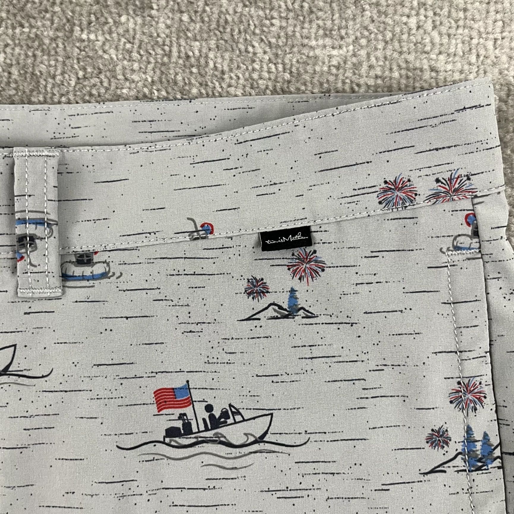 TravisMathew Travis Mathew Shorts Men 40 10" Gray USA Flag Boating Patriotic Chino Size US 40 / EU 56 - 3 Thumbnail