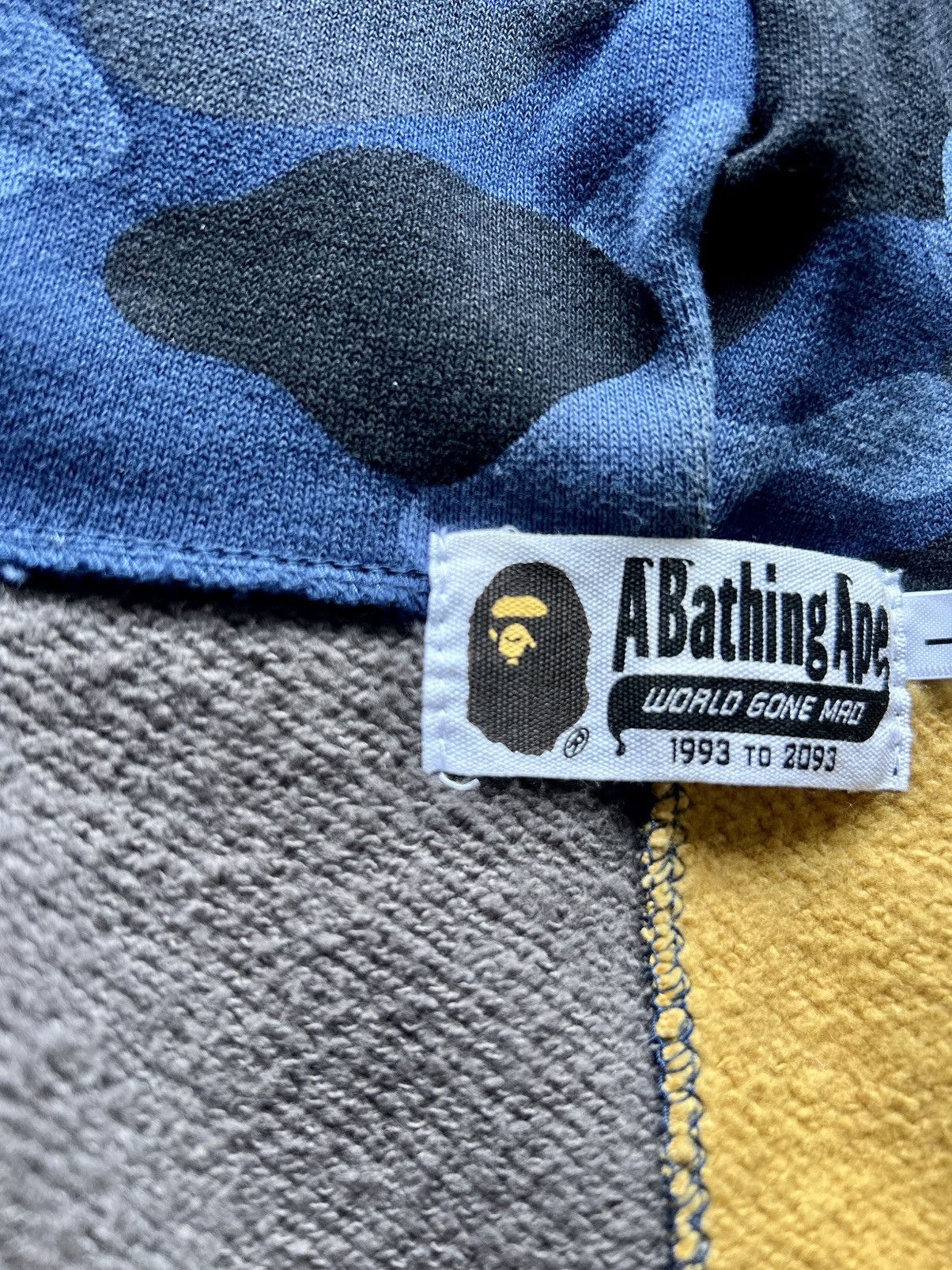Bape 💥HOLY GRAIL💥 BAPE CRAZY MIX CAMO SHARK FULL ZIP UP HOODIE Size US L / EU 52-54 / 3 - 15 Thumbnail