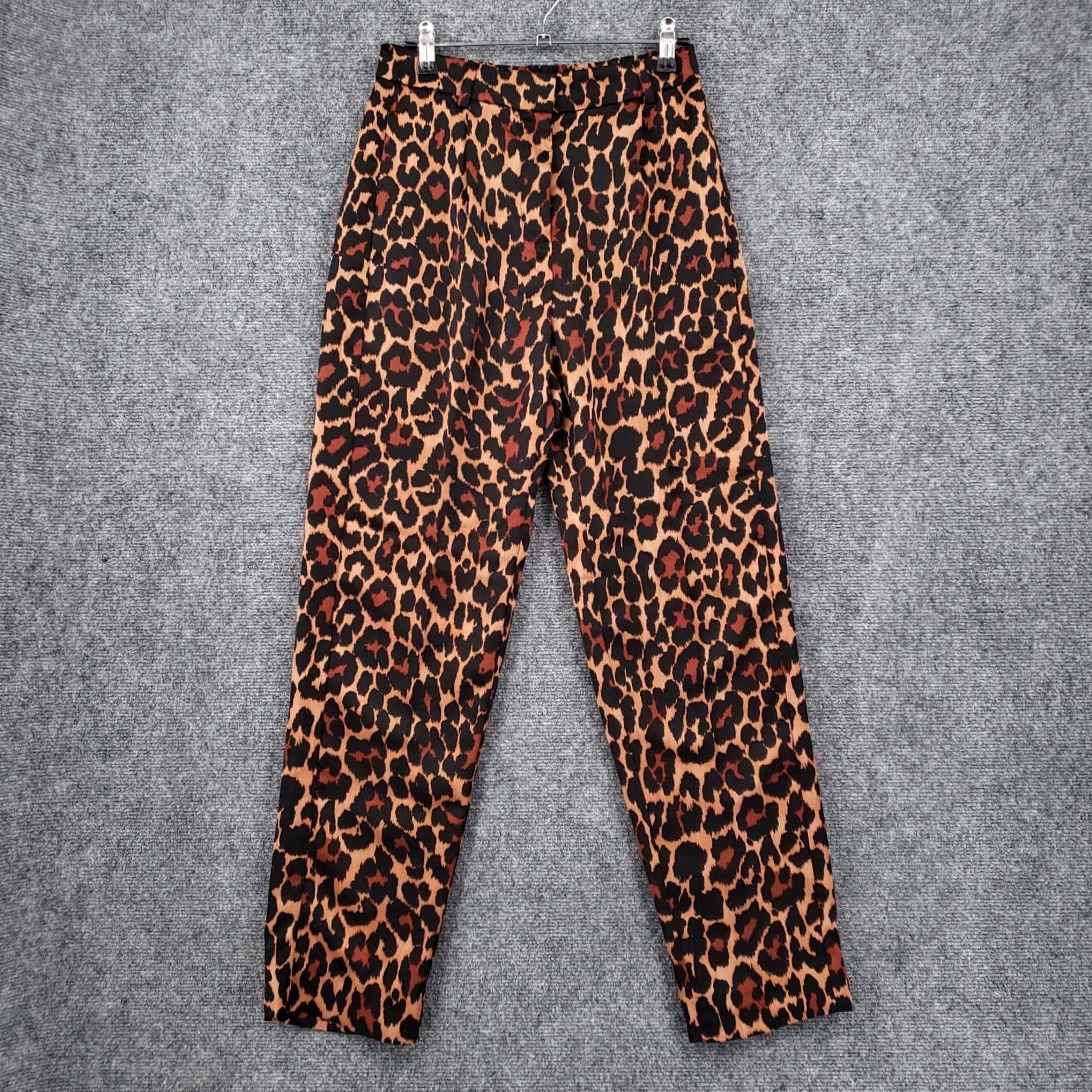 J.Crew J.CREW Pants Women 0 Orange High Rise Wide-Leg Trouser Leopard Print Dress Pants Size 25" / US 0 / IT 36 - 2 Thumbnail