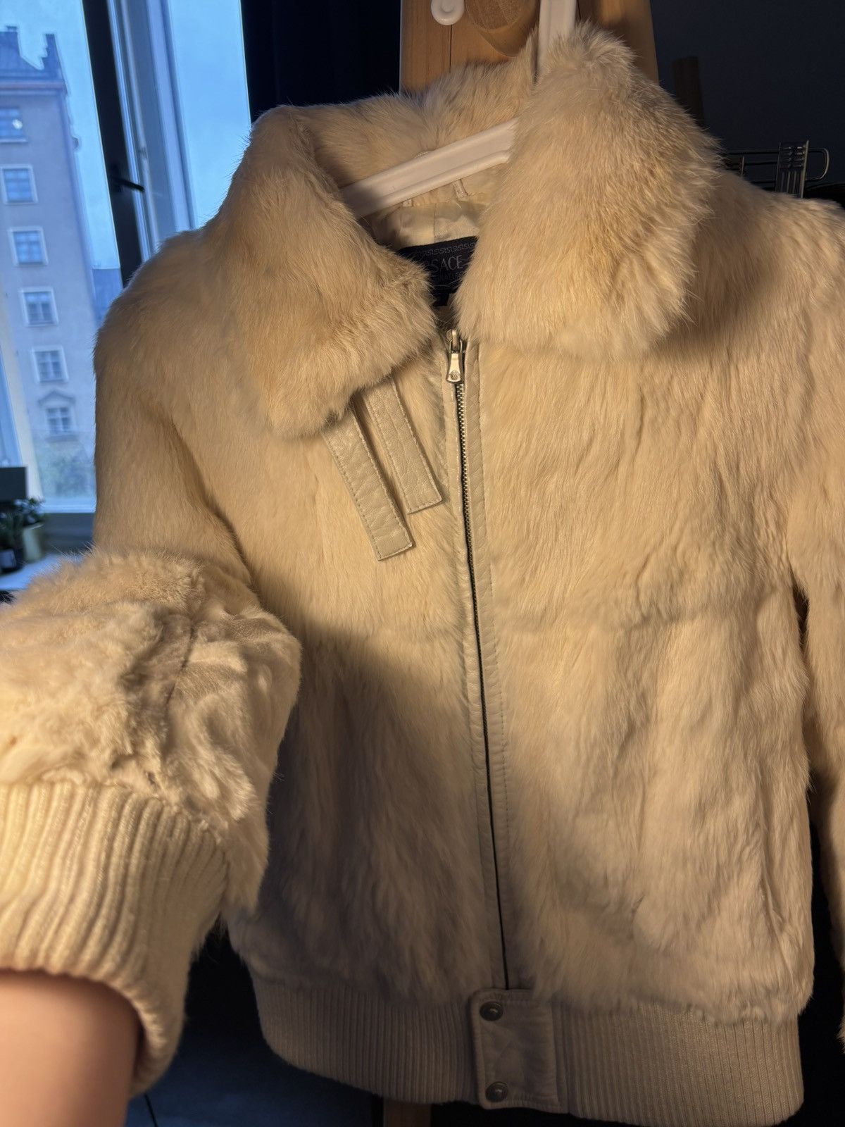 Versace Jeans Couture White rabbit fur vintage Versace Jeans Couture jacket Size XS / US 0-2 / IT 36-38 - 10 Thumbnail