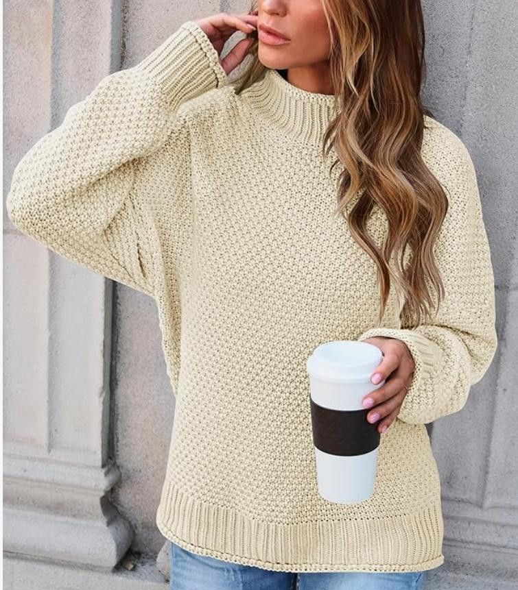 NBDN Nobrandedon Turtleneck Batwing Sleeve Oversized Chunky Knitted LARGE Size L / US 10 / IT 46 - 2 Thumbnail