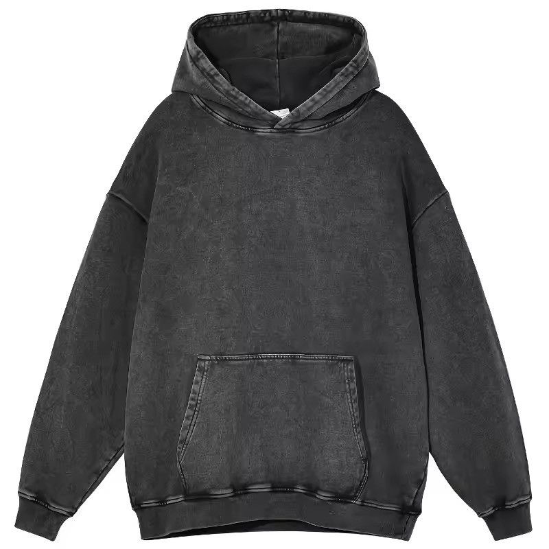Japanese Brand Boxy Hoodie - Mineral Wash Charcoal Size US L / EU 52-54 / 3 - 3 Thumbnail