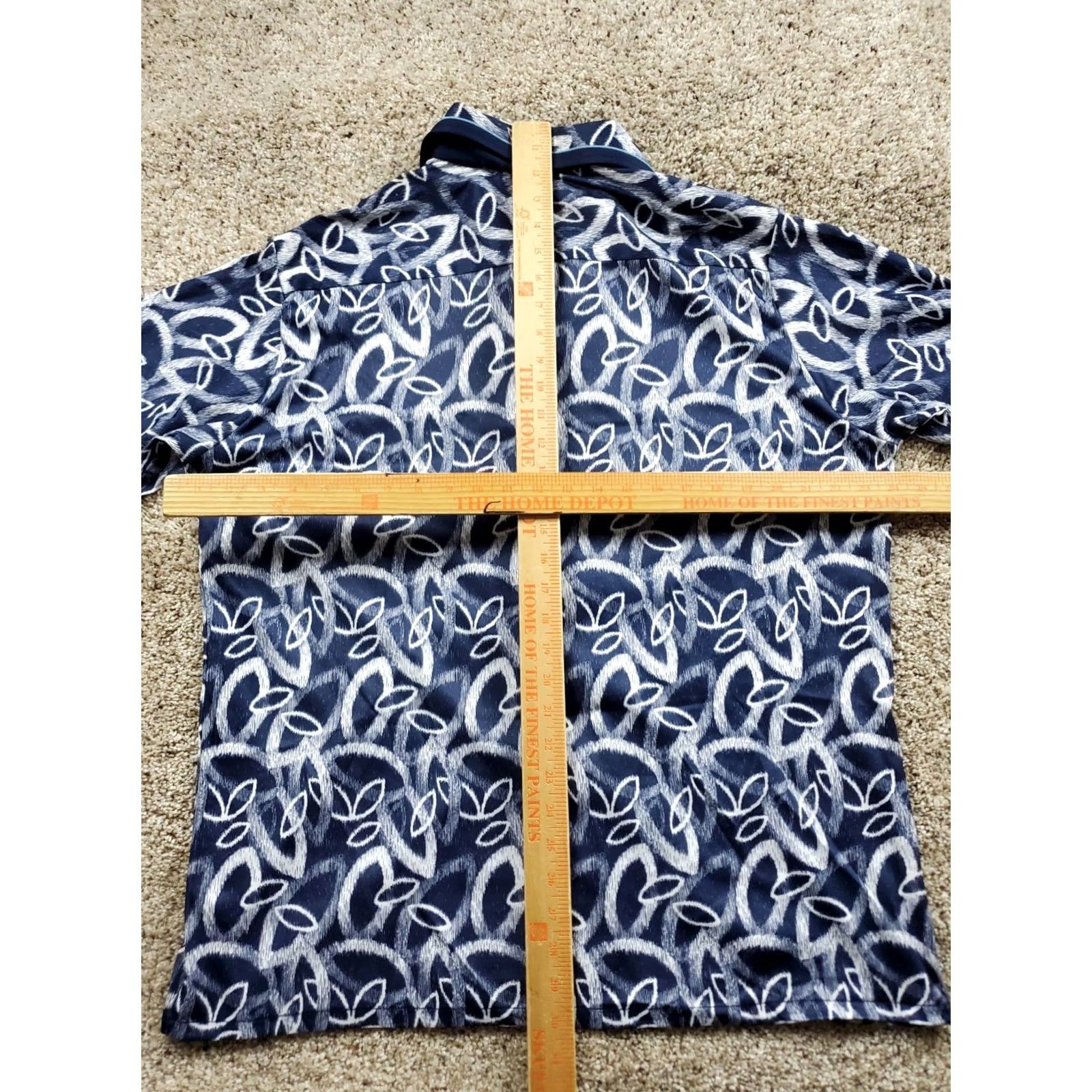 Vintage VINTAGE Joel Of California Shirt XL Blue Leaf Print Button Up Pointy Collar 70s Size US XL / EU 56 / 4 - 7 Thumbnail