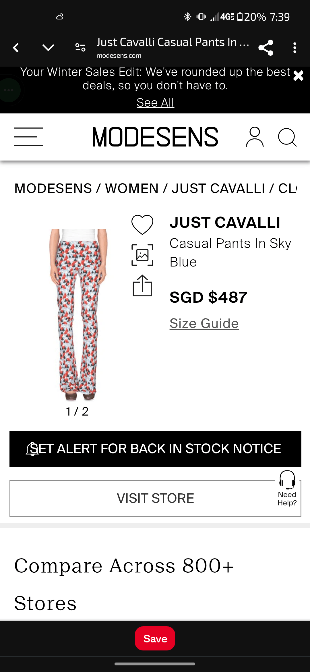 Just Cavalli Casual pants Size 30" / US 8 / IT 44 - 1 Thumbnail