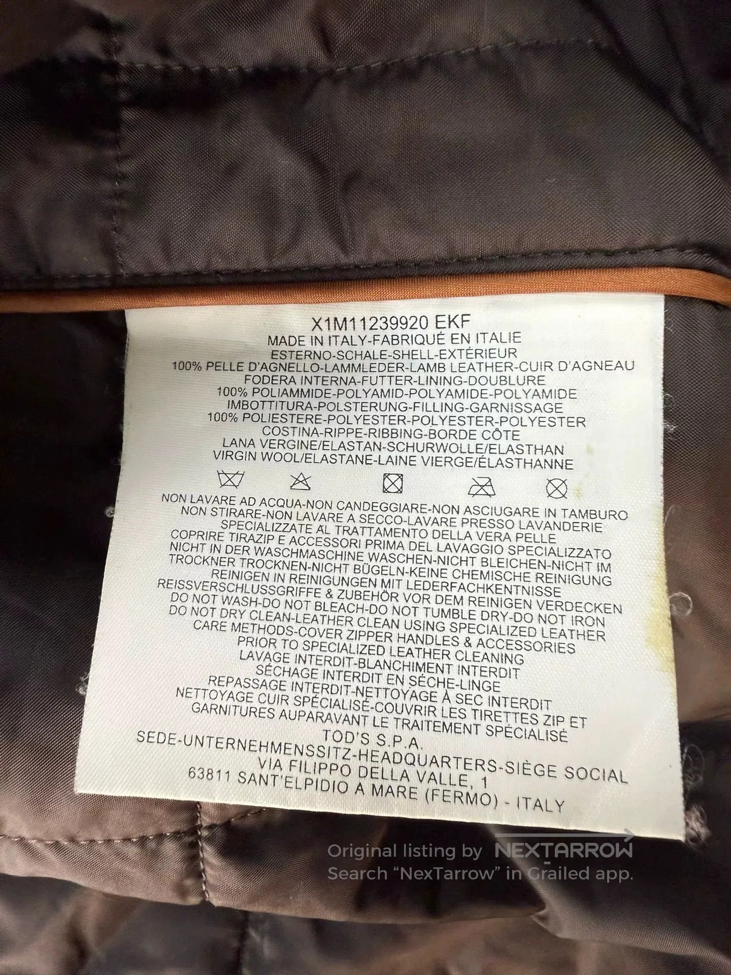 Tod's Tod's Men's Leather Baseball Jacket. Size US M / EU 48-50 / 2 - 5 Thumbnail