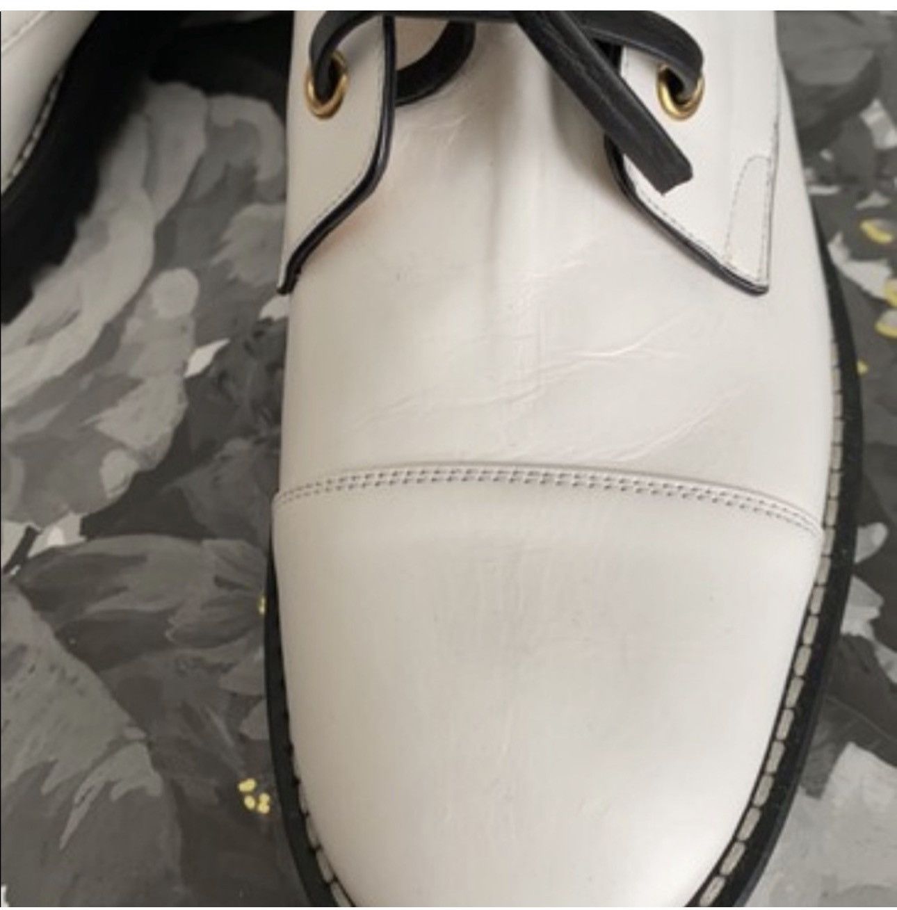Stuart Weitzman Stuart Weitzman white leather "Lexy" combat boots Size US 7 / IT 37 - 2 Thumbnail