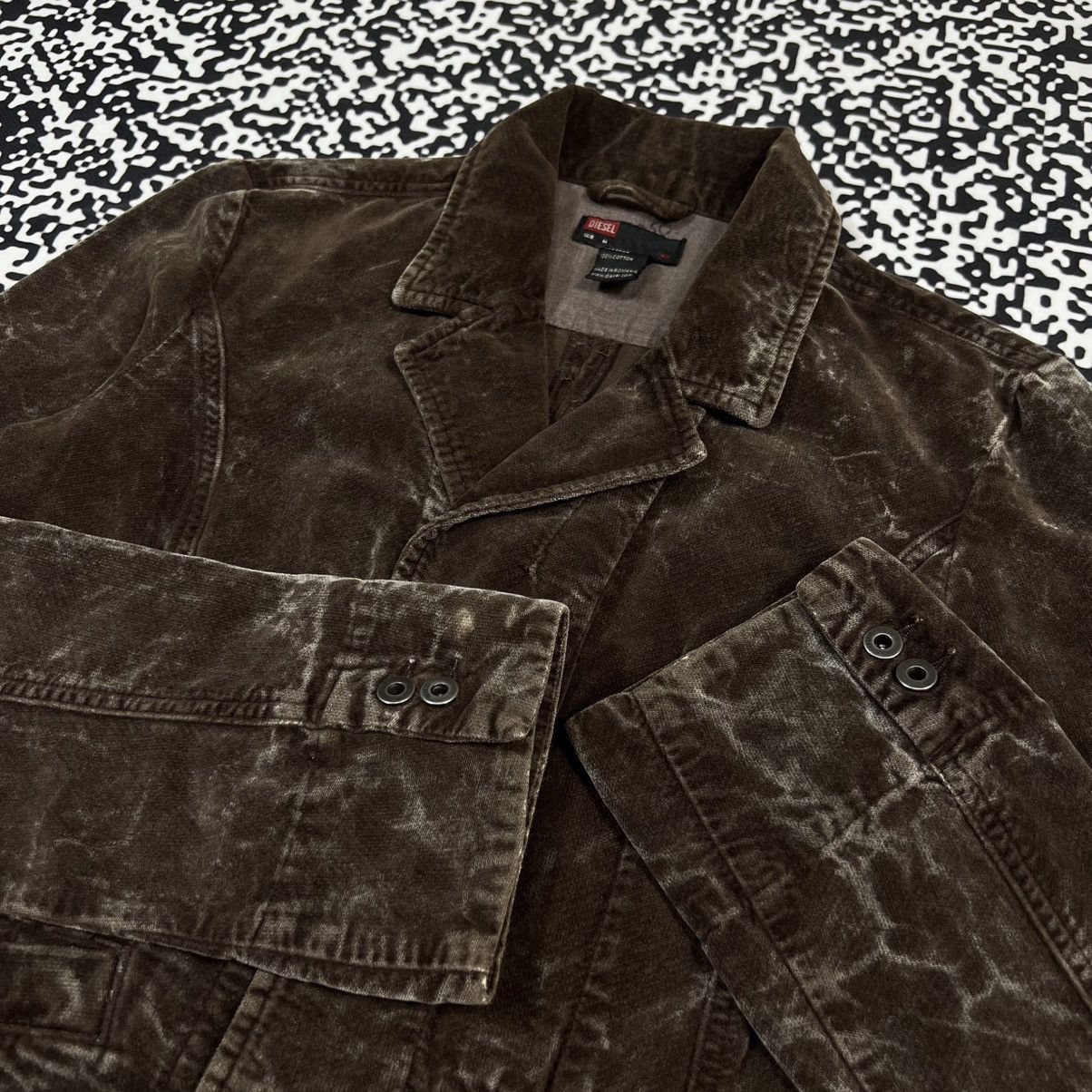 Diesel Vintage Y2K Diesel Corduroy Blazer Casual Retro 90s Style Size M / US 6-8 / IT 42-44 - 10 Thumbnail