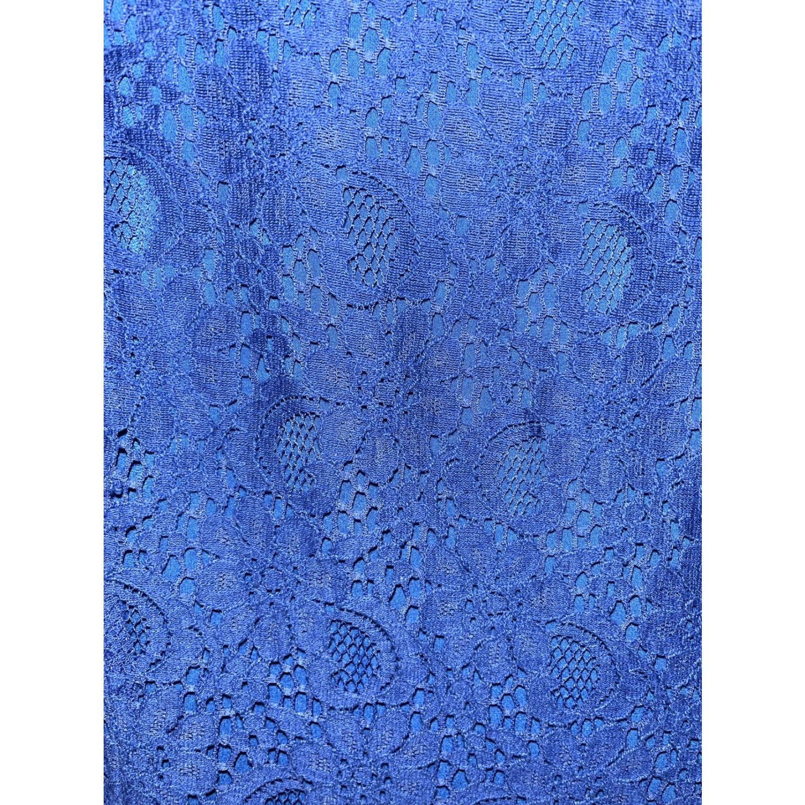 Ralph Lauren VINTAGE Ralph Lauren Dress Women's Sleeveless Floral Lace Blue Size 6 Fit & Flare Knee Length Size M / US 6-8 / IT 42-44 - 4 Thumbnail
